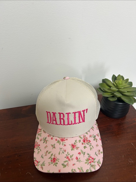 Zenana Outfitters Accessories - Zenana Darlin' Floral Baseball Cap - Pink/Cream